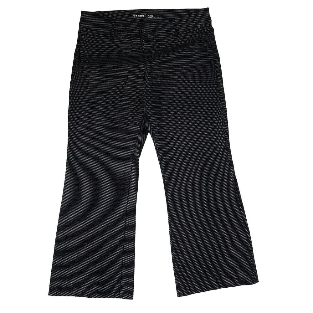 Old Navy Women's Pixie Mid Rise Crop Pants Tiny Dots Size 10